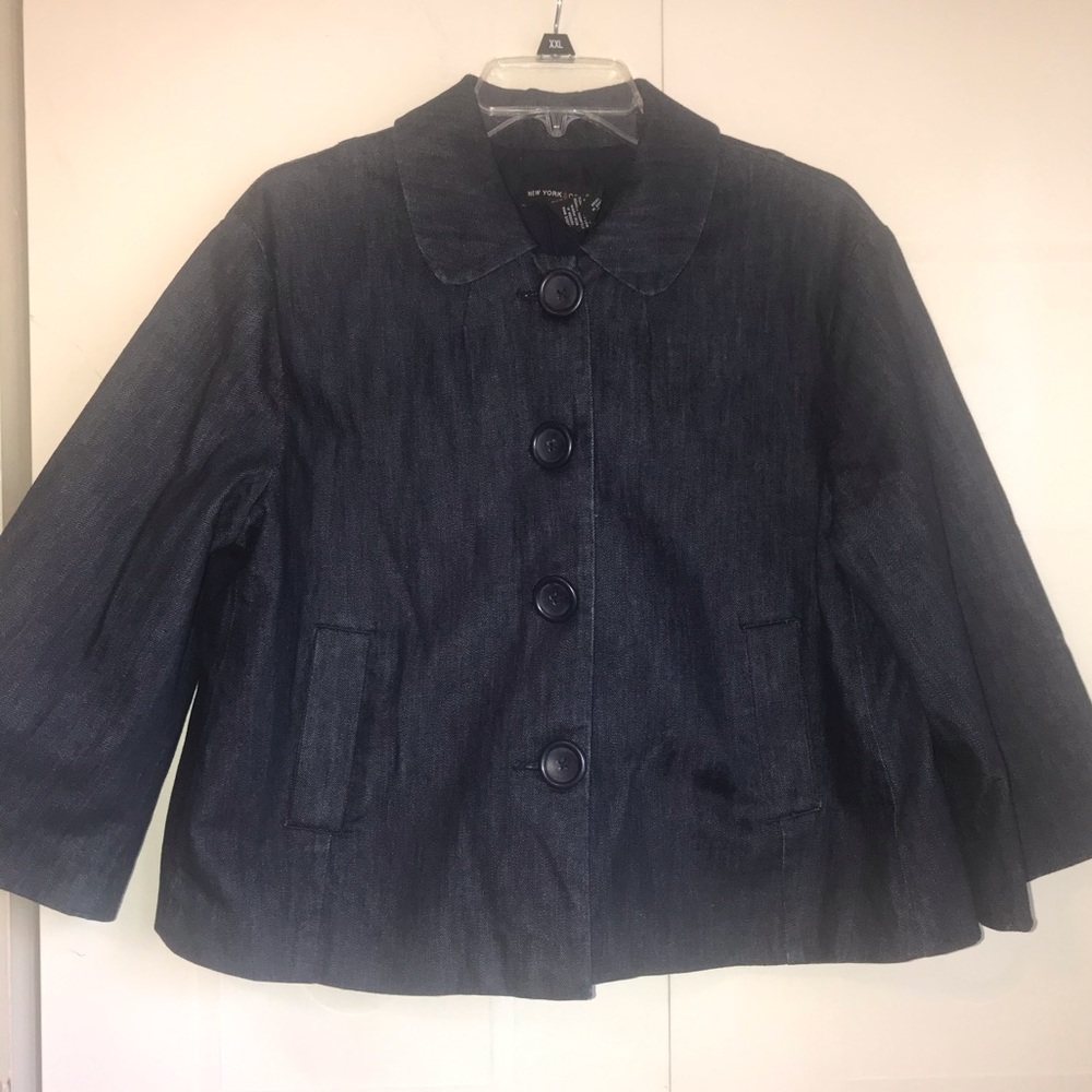 Navy swing jacket